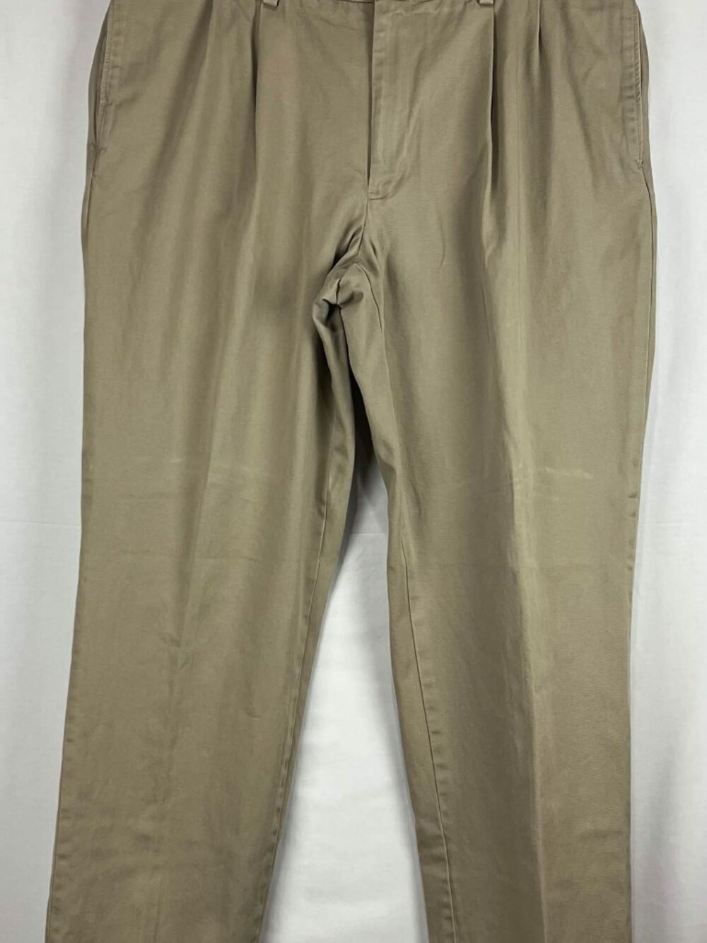 VTG EUC Bills Khakis Mens Classic Fit Chino Pleated Cuffed Pants USA Made Sz 38